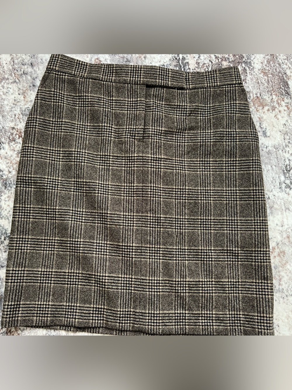 J. Crew Brown Glen Plaid Pencil Skirt